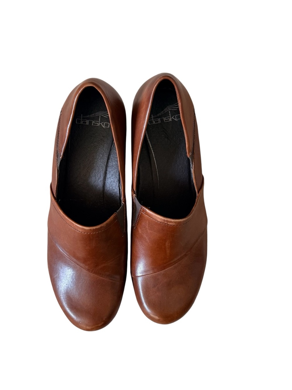 Dansko Rosaline Women's Brown Leather Wedge Clog Shoes Sz 40 - Picture 3 of 9